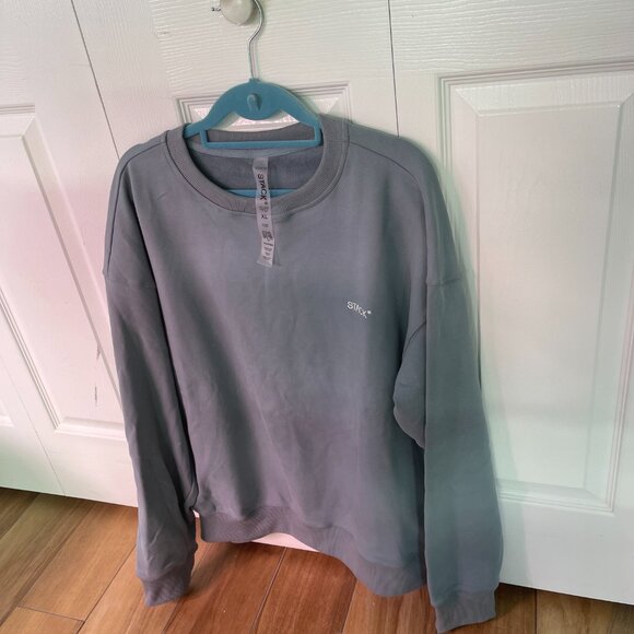 Men's Stack Long Sleeve Blue CloudCore* Crewneck Size XL - Picture 2 of 7